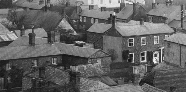 Arundel House and outbuildings viewed from the church tower